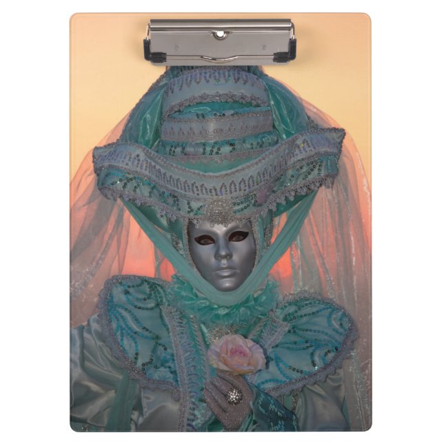 Blue Carnival Costume, Venice Clipboard (Front)