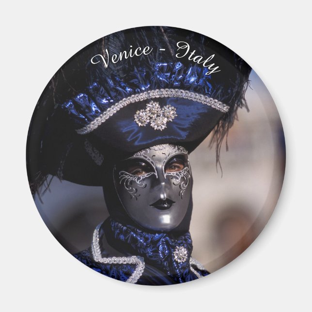 Blue Carnival Costume - Venice, Italy Magnet (Front)