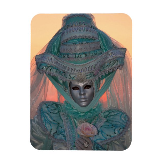 Blue Carnival Costume, Venice Magnet (Vertical)
