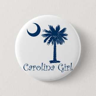 Blue Carolina Girl Palmetto 6 Cm Round Badge