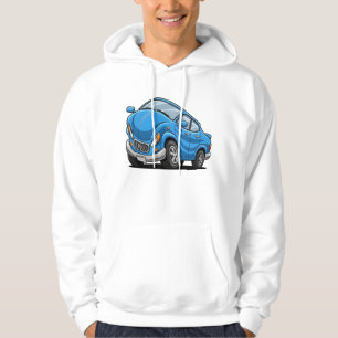 Blue Cartoon Car Hoodie