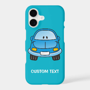 Blue Cartoon Car iPhone Case