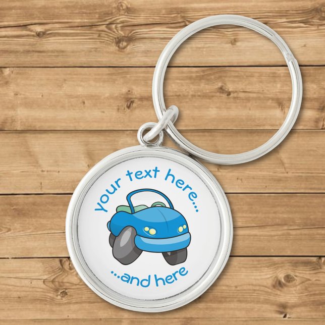 Blue Cartoon Car Key Ring (Creator Uploaded)