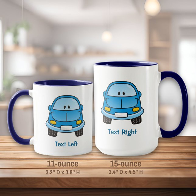 Blue cartoon car mug (Creator Uploaded)