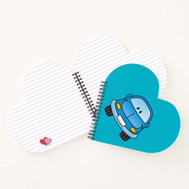 Blue cartoon car notebook (Inside)