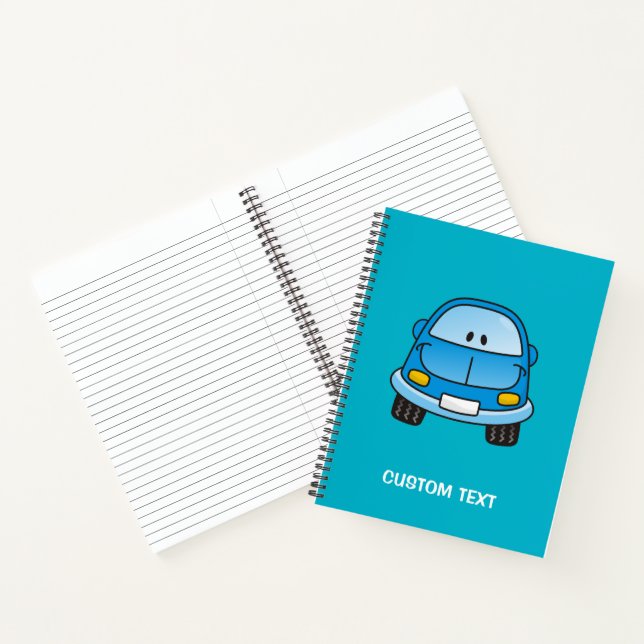 Blue cartoon car notebook (Inside)