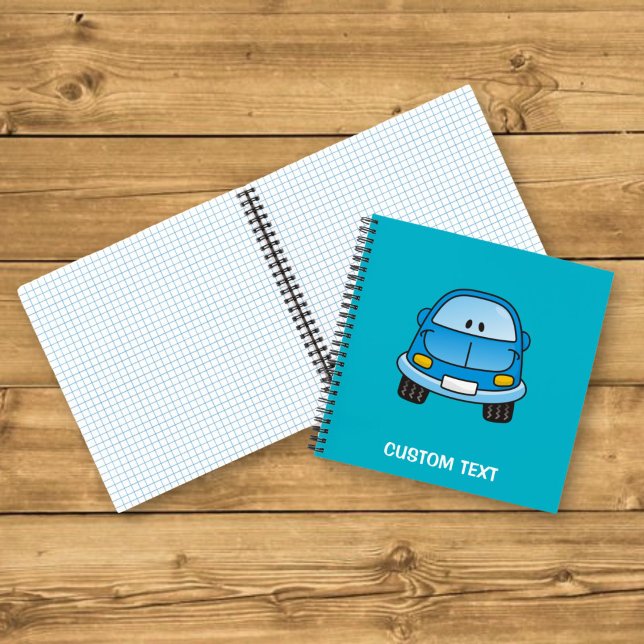 Blue cartoon car notebook (Creator Uploaded)