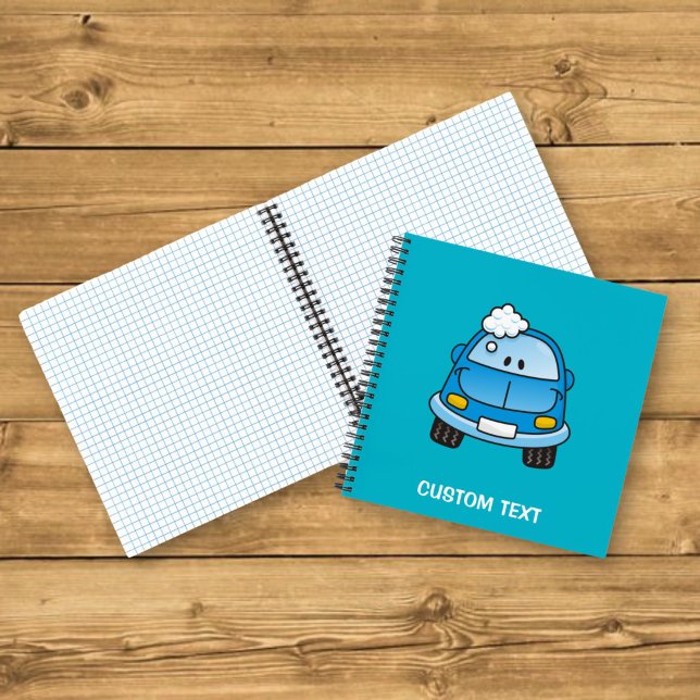 Blue cartoon car notebook (Creator Uploaded)