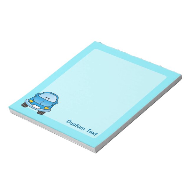 Blue cartoon car notepad (Rotated)