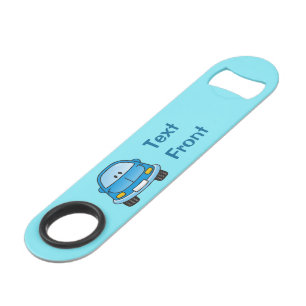 Blue cartoon car speed bottle opener