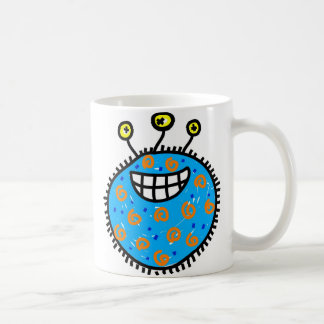 Blue Cartoon Germ Coffee Mug