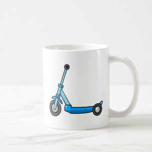 Blue Cartoon Kick/Push Scooter Coffee Mug