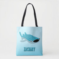 Blue Cartoon Whale Shark Personalised