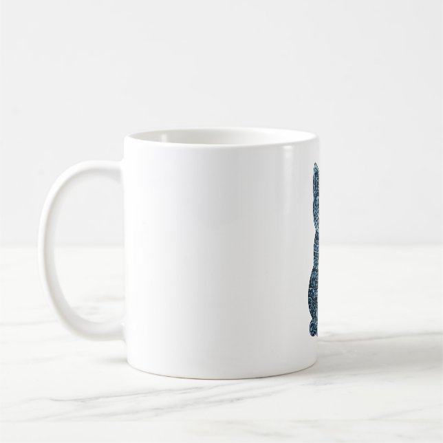 blue cat (1) coffee mug (Left)