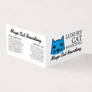 Blue Cat, Cat Boarding, Cattery Detailed Business Card
