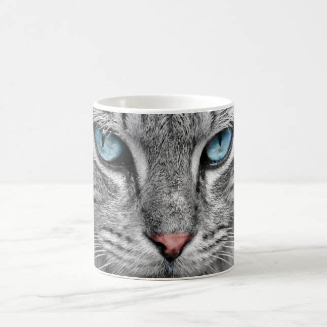 Blue Cat Eyes Coffee Mag Coffee Mug (Center)