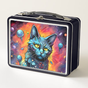 Blue Cat I Metal Lunch Box