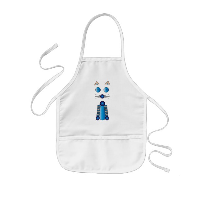 Blue CAT Kids Apron (Front)