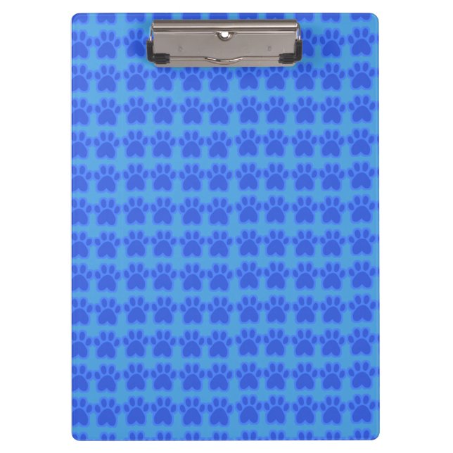 blue cat paw clipboard (Front)