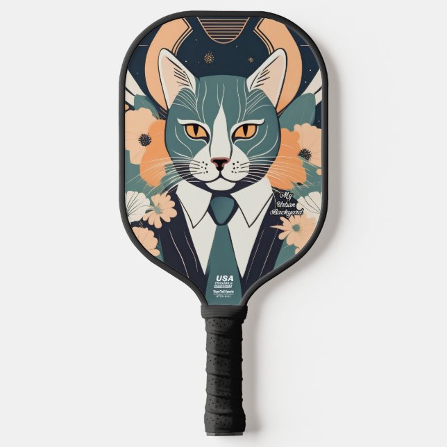 Blue Cat Personalised Pickleball Paddle (Front)