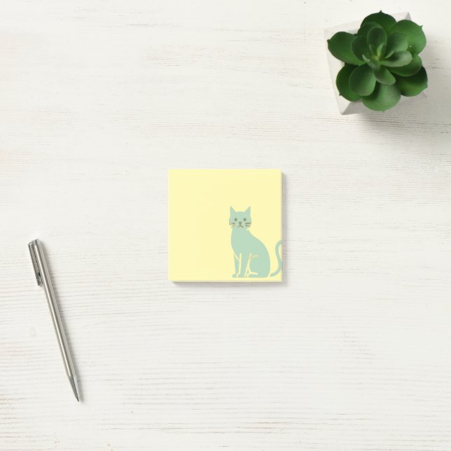 Blue Cat Post-it Notes (Office)