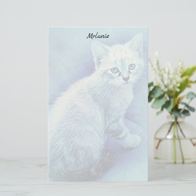 Blue Cat Stationery (Creator Uploaded)