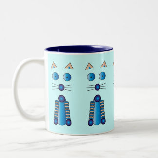 Blue CAT Two-Tone Coffee Mug