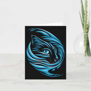 Blue Cat Wave For Kamala 47 Funny Cat Ladies Harri Card