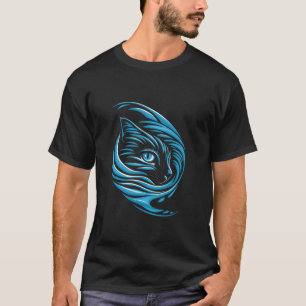 Blue Cat Wave For kamala 47 Funny Cat Ladies Harri T-Shirt