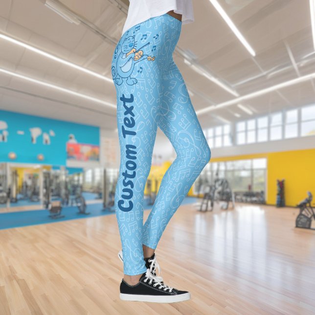 Blue Cat with Violin Leggings (Creator Uploaded)
