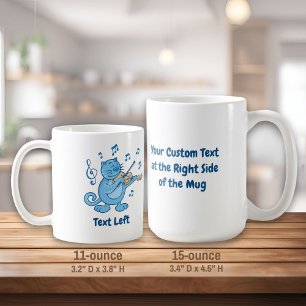 Blue Cat with Violin Mug