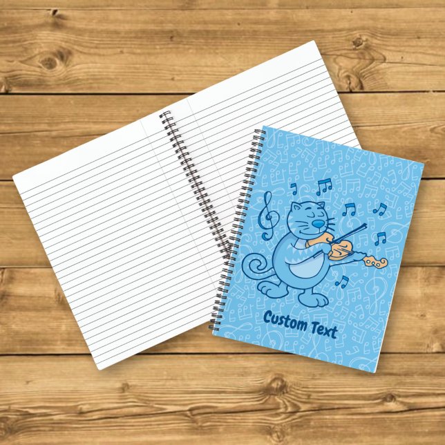 Blue Cat with Violin Notebook (Creator Uploaded)