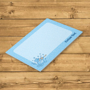 Blue Cat with Violin Notepad