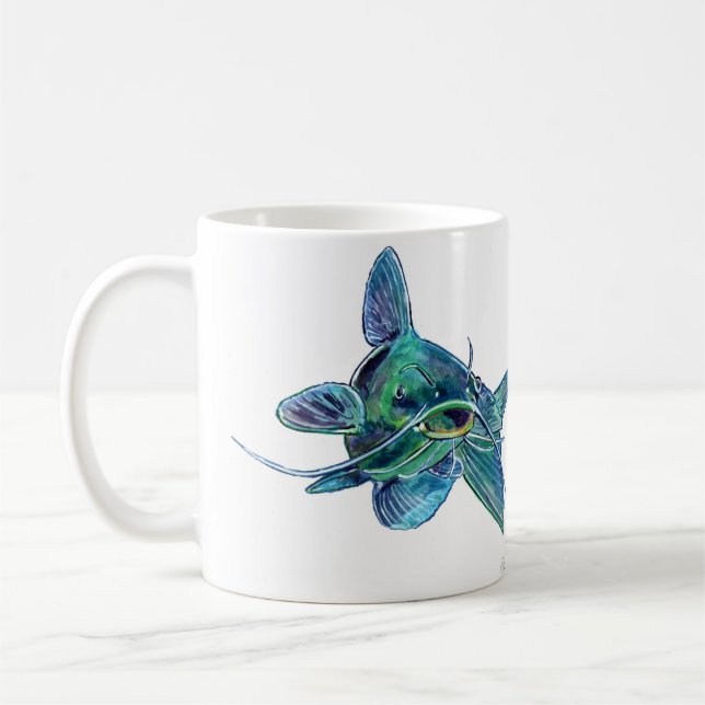 Blue Catfish Mug (Left)