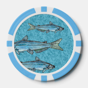 Blue Catfish Poker Chips
