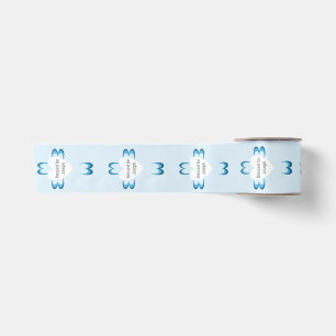 Blue Catholic Baptism Favour Ribbon for Boys Satin Ribbon