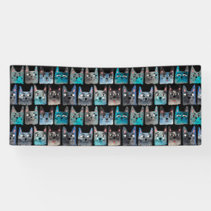 Blue cats banner