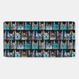 Blue cats banner