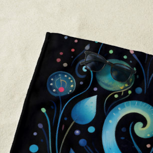 Blue cats beach towel