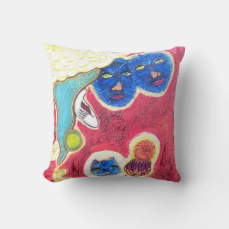 blue cats cushion