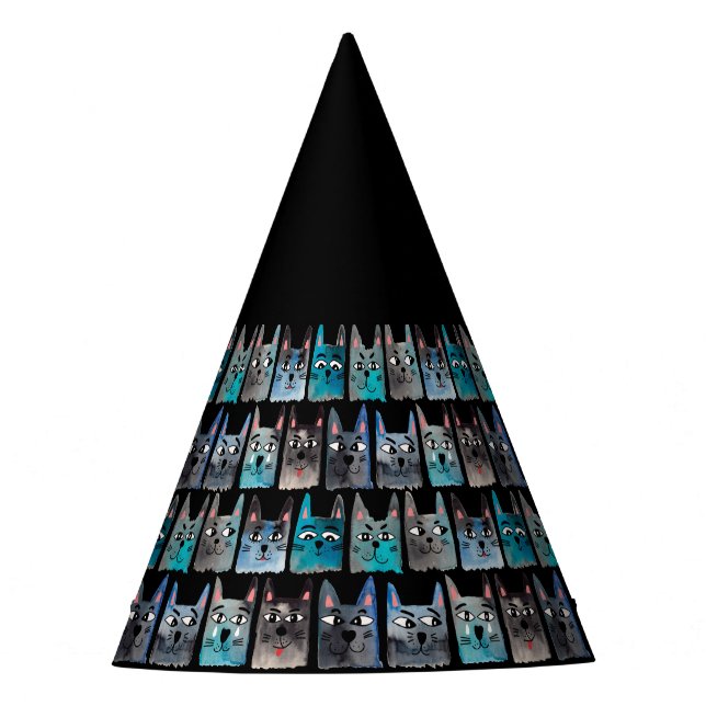 Blue cats party hat (Front)