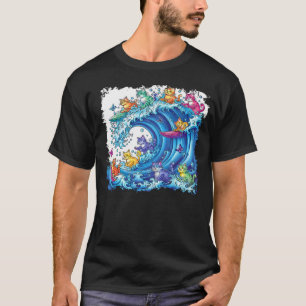 Blue Cats Wave For Kamala Cat Lovers Kamala Harris T-Shirt
