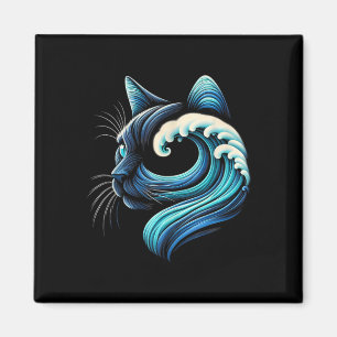 Blue Cats Wave For Kamala Funny Blue Wave Of Cat L Magnet