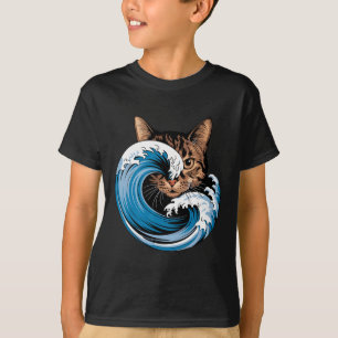 Blue Cats Wave For Kamala Funny Blue Wave Of Cat L T-Shirt