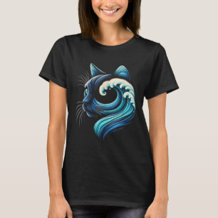 Blue Cats Wave For Kamala Funny Blue Wave Of Cat L T-Shirt