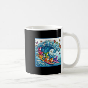 Blue Cats Wave For Kamala Funny Cat Lady  Coffee Mug