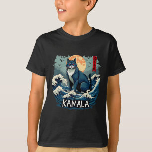 Blue Cats Wave For Kamala Funny T-Shirt