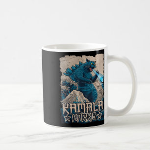 Blue Cats Wave For Kamala Harris Japanese Art Kaij Coffee Mug