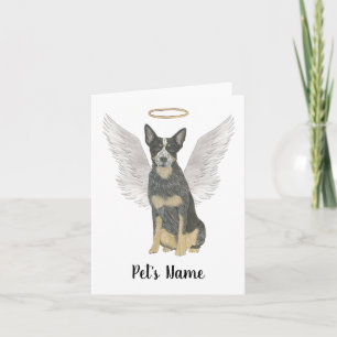 Blue Cattledog Heeler Sympathy Memorial Card