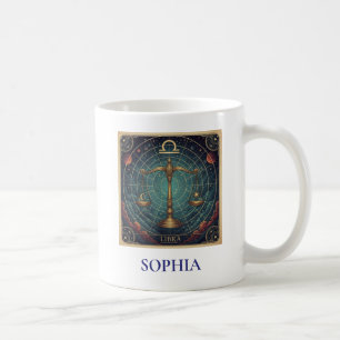 Blue Celestial Zodiac Mug – Libra